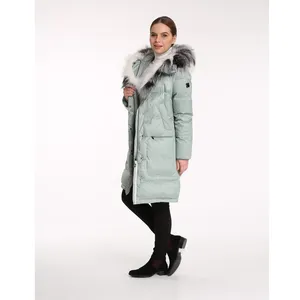 Natuurlijk Ganzendons Winter-En Herfstjack Voor Dames Met Luxe Bontkap/Dames Winterjas Voor Koud Weer