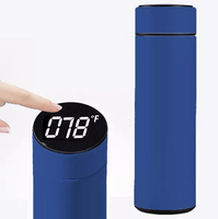 Thermos numériques 2023 de 500 ml avec affichage de la température LED, en acier inoxydable, gobelet isotherme intelligent, bouteille d'eau intelligente