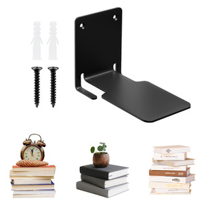 Elegance <b>Floating</b> <b>Wall</b> <b>Shelf</b> Black Metal Heavy Duty Minimalist Book Storage <b>Shelf</b> For Books - Product Image 1