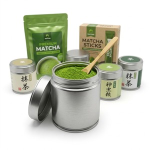 Food and Drinks Supplement Green Tea Powder Matcha <b>Tin</b> Can Ceremonial Matcha Powder - Product Image 5