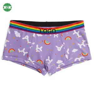 定制彩虹标志女式腰带男童短裤，印有你自己的设计