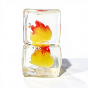 New Creative Flame <b>Squishy</b> Toy Soft TPR Stress Relief Ice Cube Sensory Toy Cute Fidget Toy for Kids and Adults Gift Bulk - Product Image 4