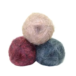 High quality1/5.5NM blending mohair knitting soft Angora long wool thread hot with crochet popular DIY knitting