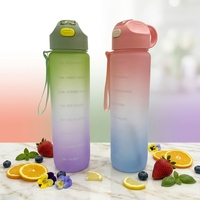Bouteille d'eau sport en Tritan sans BPA de 1000 ml avec paille – Vente en gros