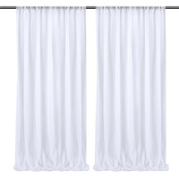 Toile de fond pour mariage, accessoires de décoration, draperie transparente, rideaux pour fête d'anniversaire, toile de fond pour photographie, draperie transparente décorative