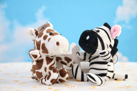 Mini peluche zèbre porte-clés Kawaii doux peluche jouets peluche petit cheval brun zèbre âne Peluches porte-clés sac pendentifs