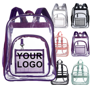 Promotional Transparent Storage Backpack Large Capacity Waterproof Student School Bag PVC Backpack Outdoor Travel Bag