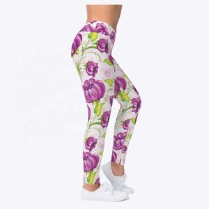 2022 nuevas mallas florales para mujer Activewear transpirable Spandex Anti-Bra Logo OEM tamaños personalizados - Product Image 3