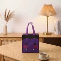 Sacs de bonbons d'Halloween en non-tissé laminé multicolores en gros, réutilisables, mignons, à motifs de dessins animés, pour cadeaux de fête d'anniversaire d'enfants