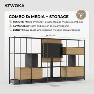 Mueble de Almacenamiento para <span class=keywords><strong>TV</strong></span> Móvil, Mueble Modular de Presentación para Oficina, para un Espacio de Trabajo Ágil - Product Image 1