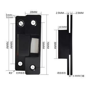 Nhà Máy 130A Thép Không Gỉ 304 Bán Kính R5 Cửa Giấu Bản Lề Cửa Gỗ Ẩn Màu Đen Vô Hình Bản Lề - Product Image 5