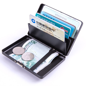 Kotak Tempat Kartu Nama Multifungsi Universal Kapasitas Besar dari Paduan Aluminium, Kotak Rokok, Dompet untuk Pria - Product Image 1