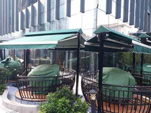 OEM大型屋外格納式オーニングテント、屋外窓用キャノピー、フルカセット電動式パティオダブルオープンオーニング - Product Image 6