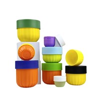 Pots en plastique de luxe à double couche PP de qualité alimentaire pour les soins de la peau, lotion pour les cheveux, nettoyant pour le corps et produits cosmétiques avec bouchon à vis