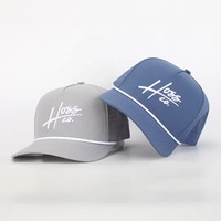 Gorra de Béisbol de 5 Paneles con Logotipo Bordado Personalizado al por Mayor, de Alta Calidad, con Certificación BSCI, Gorras de Poliéster Azul, con Orificios Cortados con Láser, a la Moda