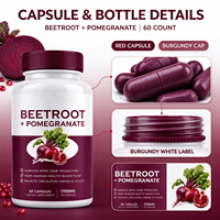 Capsules de Betterave et Grenade 1700mg pour l'Oxyde Nitrique et le Soutien Énergétique – Complément OEM ODM Marque Privée 60 gélules