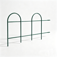 Clôture de jardin minimaliste en fer arqué vert, clôture de cour, revêtement en PVC antirouille, décoration extérieure pour la maison, le patio, le balcon