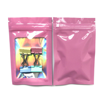 Nouvel arrivage de feuille d'aluminium 3.5 mylar plastique stockage des aliments bleu zip-lock refermable sacs holographiques anti-odeur