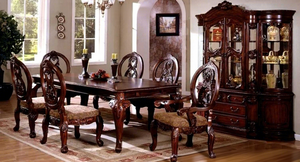 Juego de Comedor de Alta Gama Estilo Italiano para 12 Personas, Juego de Comedor de Madera Maciza Tallada a Mano de Lujo para Villas y Hoteles, Fabricante del Reino Unido - Product Image 5