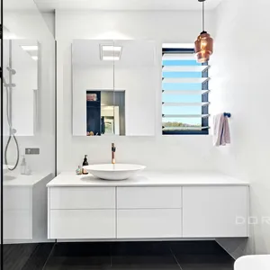 2024 Dorene Hotsale美式中密度纤维板浴室梳妆台，适用于带防水镜的酒店浴室