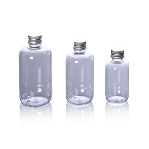 Mini bouteille ronde vide 300ml, contenant en plastique, pour produits cosmétiques, de haute qualité, 10 unités - Product Image 1