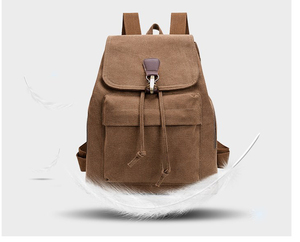 <span class=keywords><strong>Zaino</strong></span> Vintage in Tela Impermeabile da <span class=keywords><strong>Donna</strong></span> per Commercio Estero, 20-35L, Borsa Casual da Viaggio e Scuola - Product Image 1
