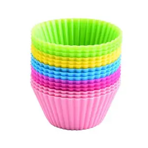 Haute qualité cuit Muffin tasse gâteau crème pâtissière tarte pouding riz gâteau moule silicone muffin cupcake