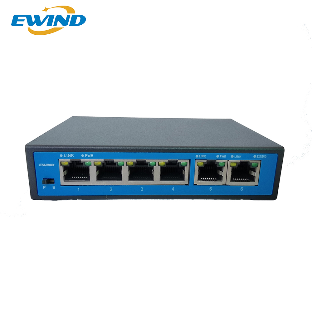 Телекоммуникационная система 1000 м Uplink коммутатор питания через Ethernet AI-POE сети 4 портовый коммутатор Ethernet