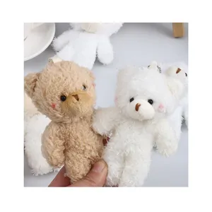 Mainan beruang Teddy, mainan Mini lembut lucu, gantungan kunci beruang Teddy ukuran kecil lembut