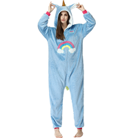 Pyjama à capuche unisexe en polyester pour adulte, costume de cosplay licorne de dessin animé