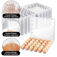 Emballage en blister PET pour œufs de poulet, boîte à œufs pour 30 œufs