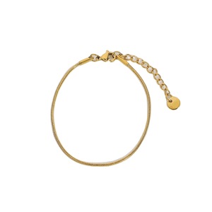 Aretas-pulsera minimalista de cadena de hueso de serpiente, acero inoxidable 316, chapado en oro de 18K, elegante - Product Image 5