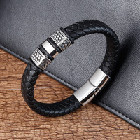 Bracelet en cuir véritable avec fermoir magnétique en acier inoxydable, design simple, nouveau, vente en gros, personnalisable