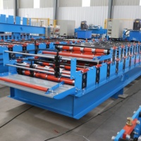Máquina de Fabricación de Techos Corrugados Hidráulicos de Doble Capa de Alta Calidad con PLC