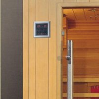 Contrôleur de sauna sec infrarouge lointain intérieur de haute qualité 3-9kw avec des lumières colorées Design acrylique moderne