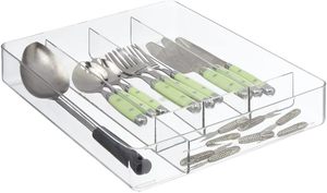 Cao UV bảo vệ 9 Khe cắm mở rộng rõ ràng Acrylic Bạc khay bếp ngăn kéo tổ chức cho hiển thị chỉ - Product Image 3