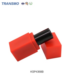 Tubes de baume à lèvres miniatures imprimés sur mesure, forme carrée, conteneur vide pour rouge à lèvres avec bouchon à vis, emballage en plastique rouge - Product Image 6