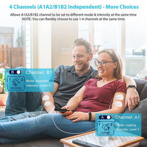 Mesin Simulator tenaga kerja Pria Wanita, 24mode 4 saluran, pemijat Nadi elektronik, pereda nyeri bahu dan punggung - Product Image 4