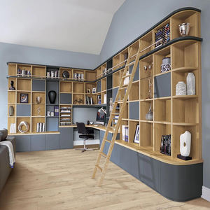 Muebles de oficina <span class=keywords><strong>para</strong></span> el hogar, caja de libro de melamina de MDF, madera contrachapada, color negro - Product Image 4