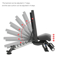Banc de musculation multifonctionnel réglable de qualité supérieure, robuste, pliable, noir
