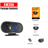Vehículo HUD KONNWEI KW206 Car Heap up Display GAUGE OBDII EOBD Escáner de diagnóstico