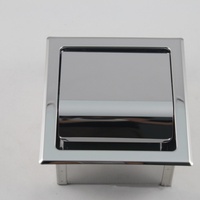 Porte-papier de table à manger autoportant en acier inoxydable 304 de conception moderne, carré, 13x13x13 cm, pour hôtels et maisons