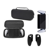 Ensemble de sacs de transport EVA tout-en-un avec coque en silicone souple et protection d'écran en verre trempé pour la manette PS5 Portal