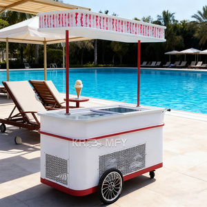 Carrito de Venta Móvil para Helados, Kiosco Ambulante para Exteriores, Carrito de Comida - Product Image 1