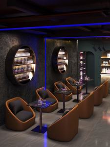 Nouveau Canapé de Bar KTV Personnalisé Banquette à Bord Arrondi avec Table en Plaque de Roche pour Restaurant - Product Image 3