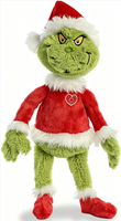 Collection de peluches Grinch multi-styles, figurine en peluche monstre vert de Noël, ornement de Noël pour la vente au détail et les commandes en gros