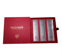 Boîte à tiroir rouge en papier kraft spécial couché EVA, fabrication directe d'usine OEM ODM, pour l'industrie cosmétique