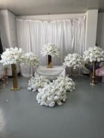 IFG Factory Best Seller 60cm Fleurs artificielles modernes de luxe en soie blanche Centre de table pour décorations de mariage