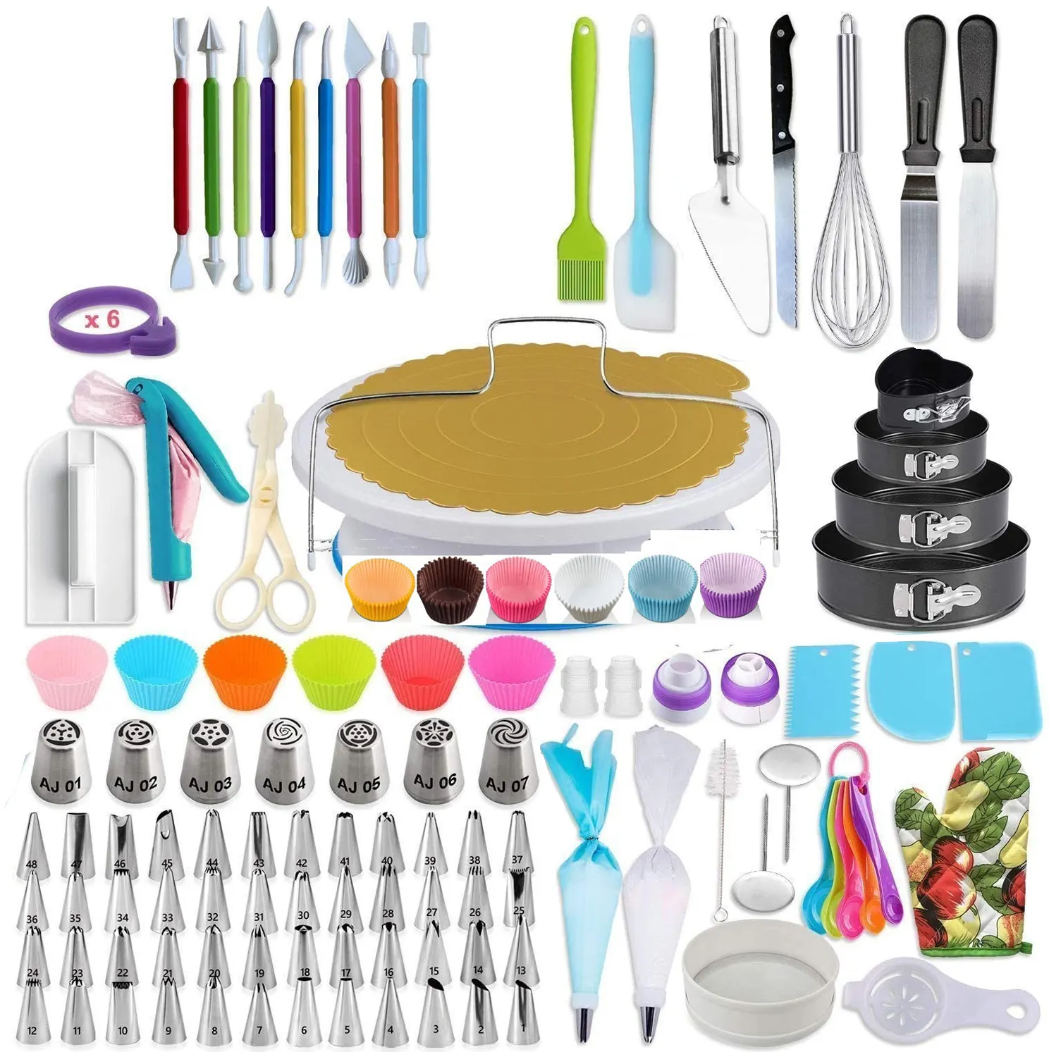 High Quality 333 PCS Russian Cake Decorating Supplies Kit Baking Pastry Tools Baking Accessories Set/