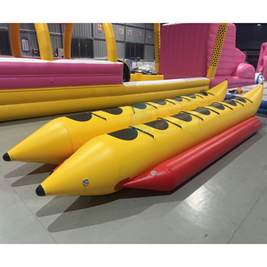Bateau <span class=keywords><strong>banane</strong></span> gonflable pour 14 personnes, ponton flottant en PVC à double tube, tractable, pour jeux aquatiques, directement de l'usine - Product Image 4